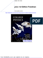 College Physics 1st Edition Freedman Test Bank