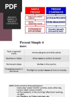 Present Simple Vs Continuous