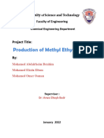 Production of Methyl Ethyl Ketone