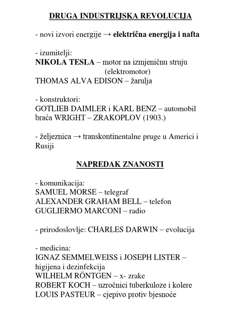 Druga Industrijska Revolucija | PDF
