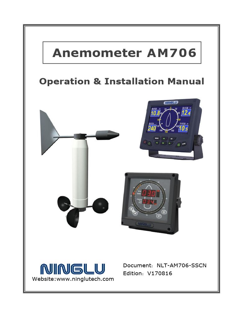 NLTAM706E+CSSEN AM706 Anemometer Operation & Installation Manual Dual