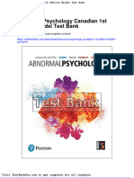 Abnormal Psychology Canadian 1st Edition Beidel Test Bank