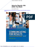 Communicating For Results 10th Edition Hamilton Test Bank