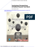 Abnormal Psychology Perspectives Canadian 6th Edition Dozois Test Bank