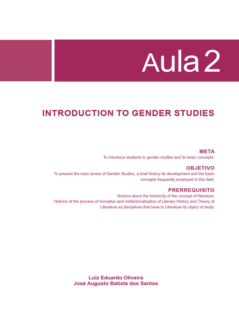 Introduction To Gender Studies 2.0 | PDF | Gender | Gender Studies