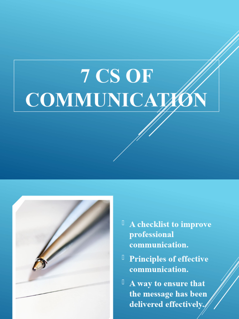 7 Cs of Communication | PDF | Communication | Linguistics