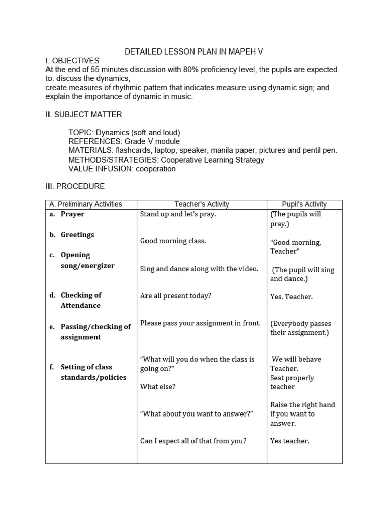 Rhythm DLP | Download Free PDF | Rhythm | Lesson Plan