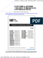 Cat Forklift Gp15nm To Gp35nm Schematic Operation Maintenance Manual Service Manual en Es