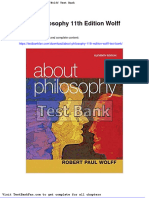 About Philosophy 11th Edition Wolff Test Bank