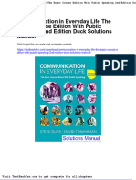 Communication in Everyday Life The Basic Course Edition With Public Speaking 2nd Edition Duck Solutions Manual