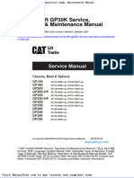 Cat Forklift Gp30k Service Operation Maintenance Manual