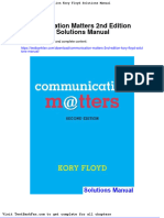 Communication Matters 2nd Edition Kory Floyd Solutions Manual