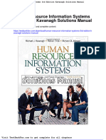 Human Resource Information Systems 3rd Edition Kavanagh Solutions Manual