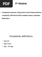 Complexity in Design and Analysis of Algorithms