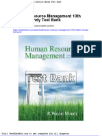 Human Resource Management 13th Edition Mondy Test Bank