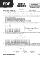 Guided Revision: Section-I Single Correct Answer Type 9 Q. (3 M (-1) )