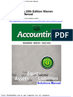 Accounting 25th Edition Warren Solutions Manual