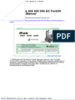 Cesab Mak 400 450 500 Ac Forklift Operators Manual