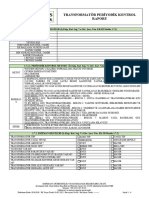 Elk-08 Transformatör Peri̇yodi̇k Kontrol Raporu