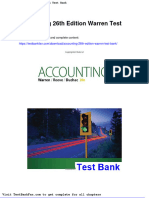 Accounting 26th Edition Warren Test Bank