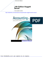 Accounting 9th Edition Hoggett Solutions Manual
