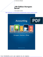 Accounting 9th Edition Horngren Solutions Manual