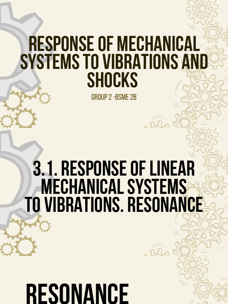 Response of Mechanical Systems To Vibration and Shocks PDF