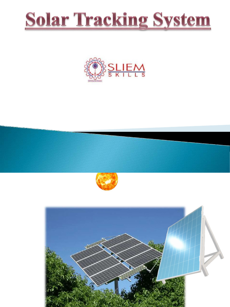 Solar Tracking System PDF Photovoltaics Sustainable Technologies
