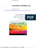 Company Accounting 11th Edition Leo Test Bank