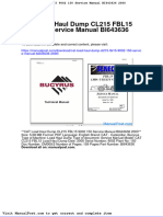 Cat Load Haul Dump Cl215 Fbl15 9002 150 Service Manual Bi643636 2000