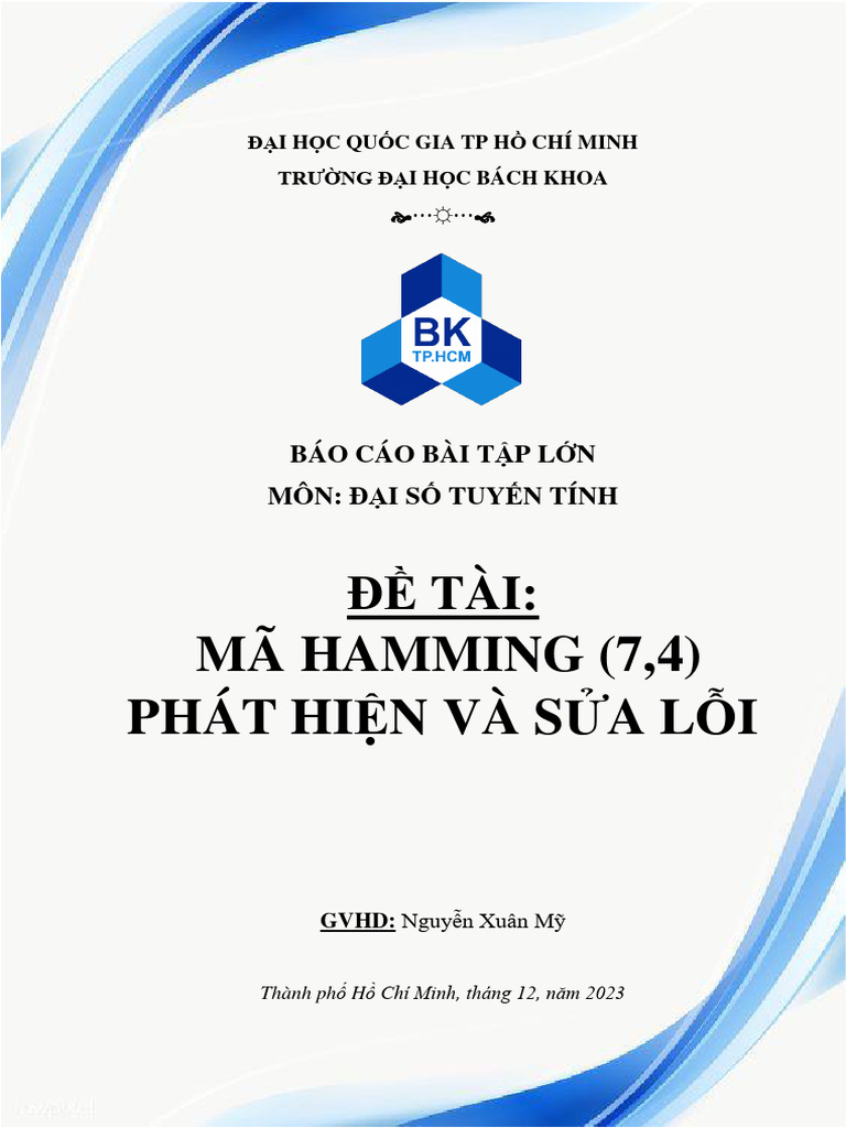 Mã Hamming 7,4 PDF