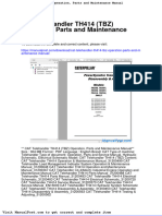 Cat Telehandler Th414 TBZ Operation Parts and Maintenance Manual