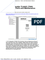 Cat Telehandler Tl943c THH Operation Parts and Maintenance Manual