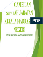 Pelantikan Dan Pengambilan Sumpah Jabatan Kepala Madrasah Negeri