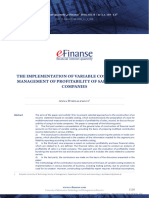 (1734039X - E-Finanse) The Implementation of Variable Costing in The Management of Profitability of Sales in Trade Companies