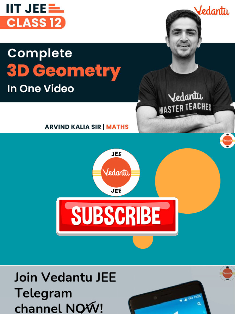 3D Geometry: DC & DR Concepts | PDF | Line (Geometry) | Equations