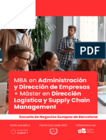 Mba - Máster en Administración y Dirección de Empresas + Máster en Dirección Logística y Supply Chain Management