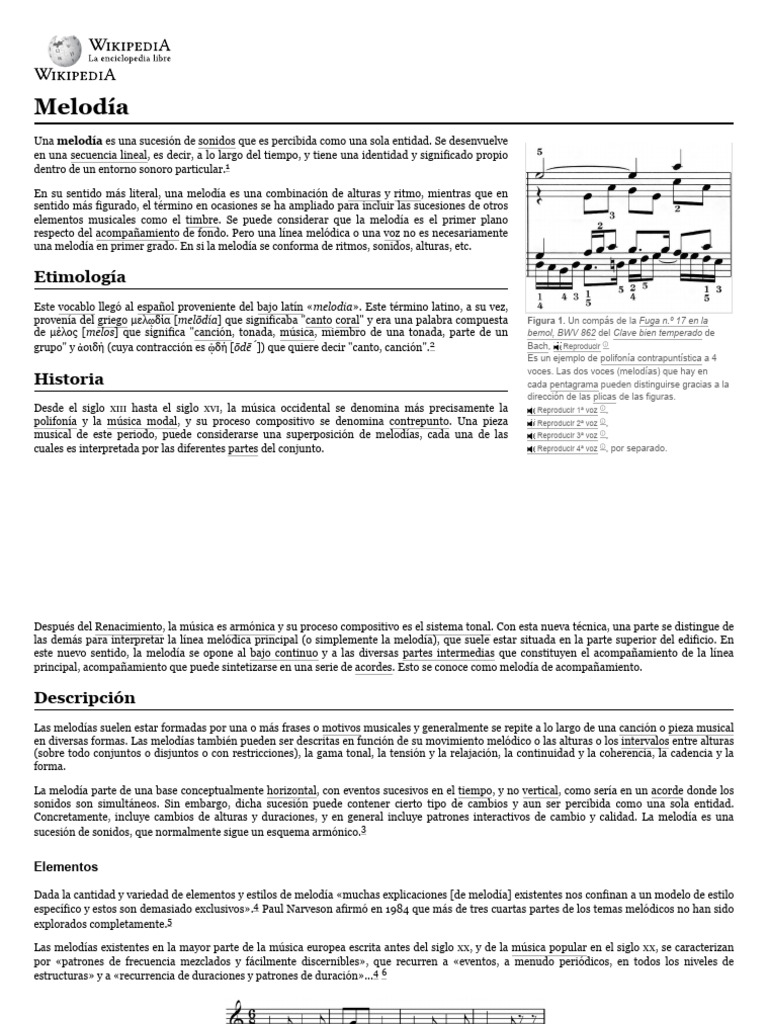 Melodía Pdf Melodía Formas Musicales