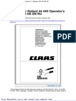 Claas Baler Rollant 44 44s Operators Manual FR de en Ru