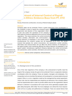 Determinant of Internal Control of Payroll (2019)