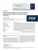 Bloody Nipple Discharge Caused by An Intraductal Papilloma of The Breast in An Adolescent Girl