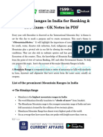 21a07ed3 Mountain Ranges in India For Banking SSC Exam GK Notes in PDF