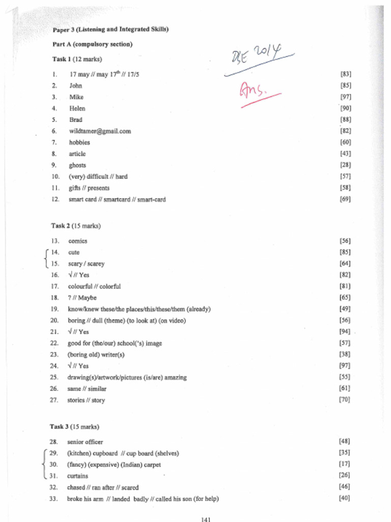 Ans dse 2014 listening a pdf