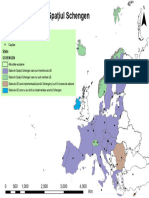 Harta Spațiului Schengen