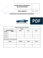 Metodologia para Disposición Final de Residuos