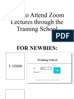 How To Attend Zoom Lectures Through The Training School