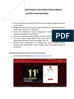 PANDUAN PENGGUNAAN LINK ZOOM PERKULIAHAN (Dosen & Mahasiswa)
