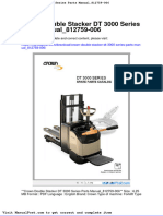 Crown Double Stacker DT 3000 Series Parts Manual 812759 006