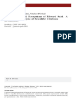 The Controversial Receptions of Edward Said. A Sociological Analysis of Scientific Citations