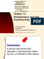 Entrepreneurs and Sole Proprietorships